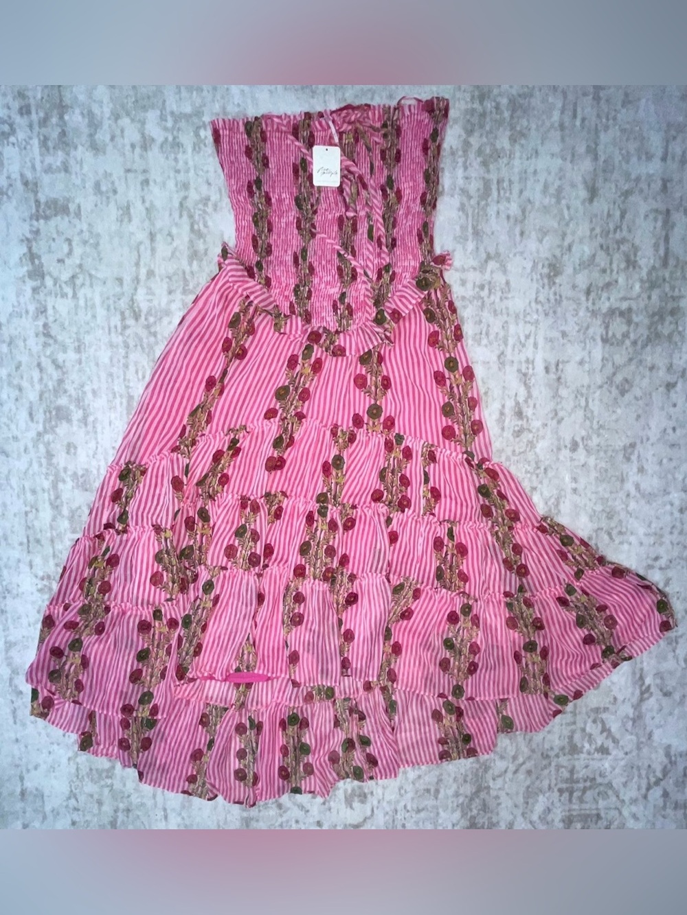 Free People Women's Alejandra Sleeveless Floral Smocked Midi Dress, Size M - Picture 4 of 6